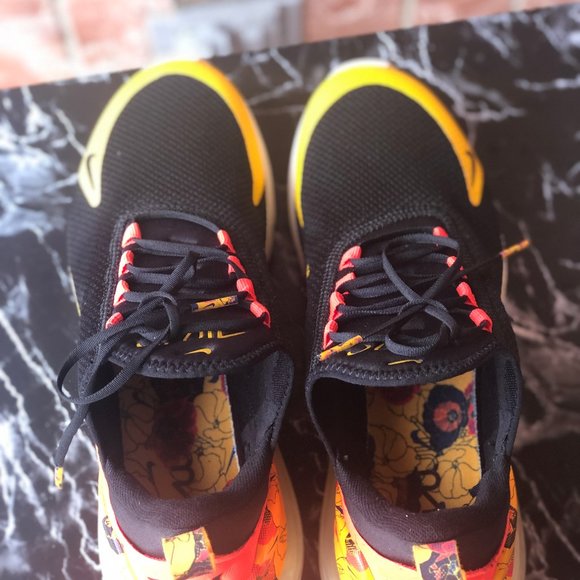 Nike Airmax 27C Floral Heel Orange Sneakers Size10 - Picture 4 of 8